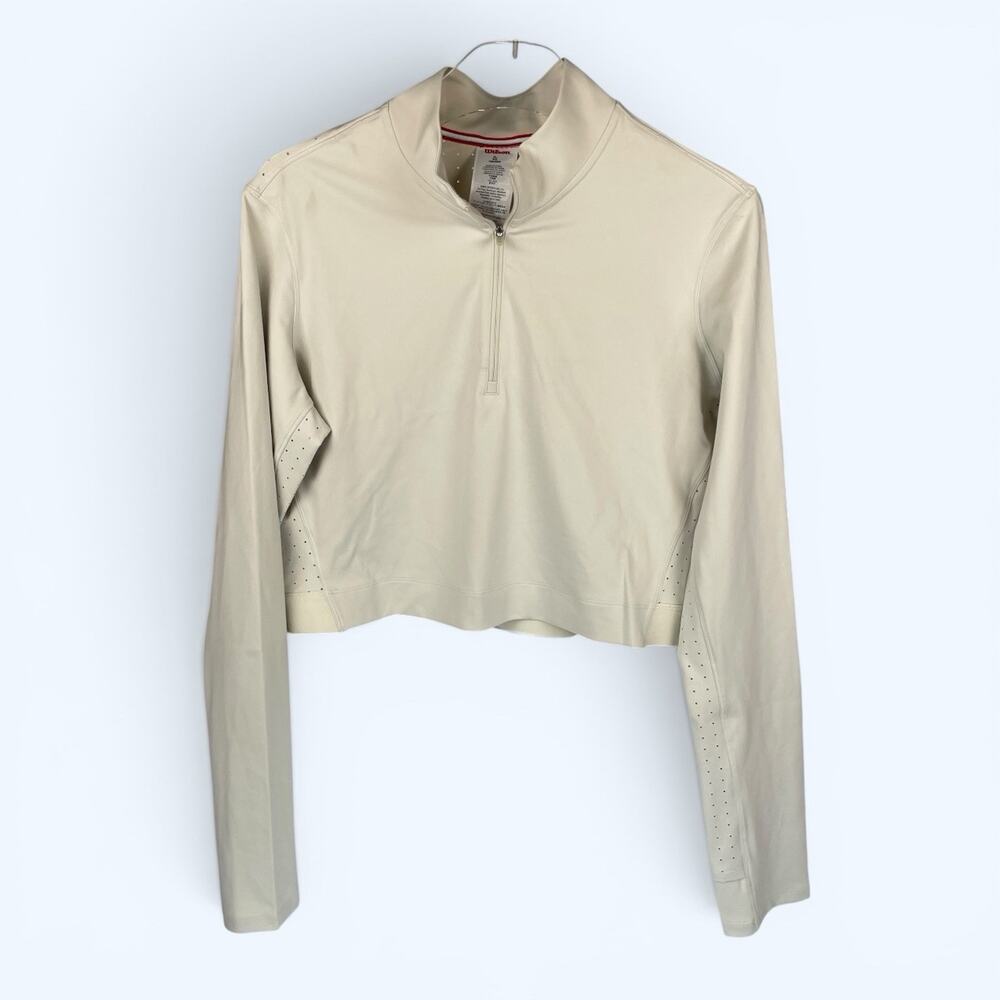 Wilson Riverside Cropped Long-Sleeve Half Zip Jacket Top Women's XL NWT